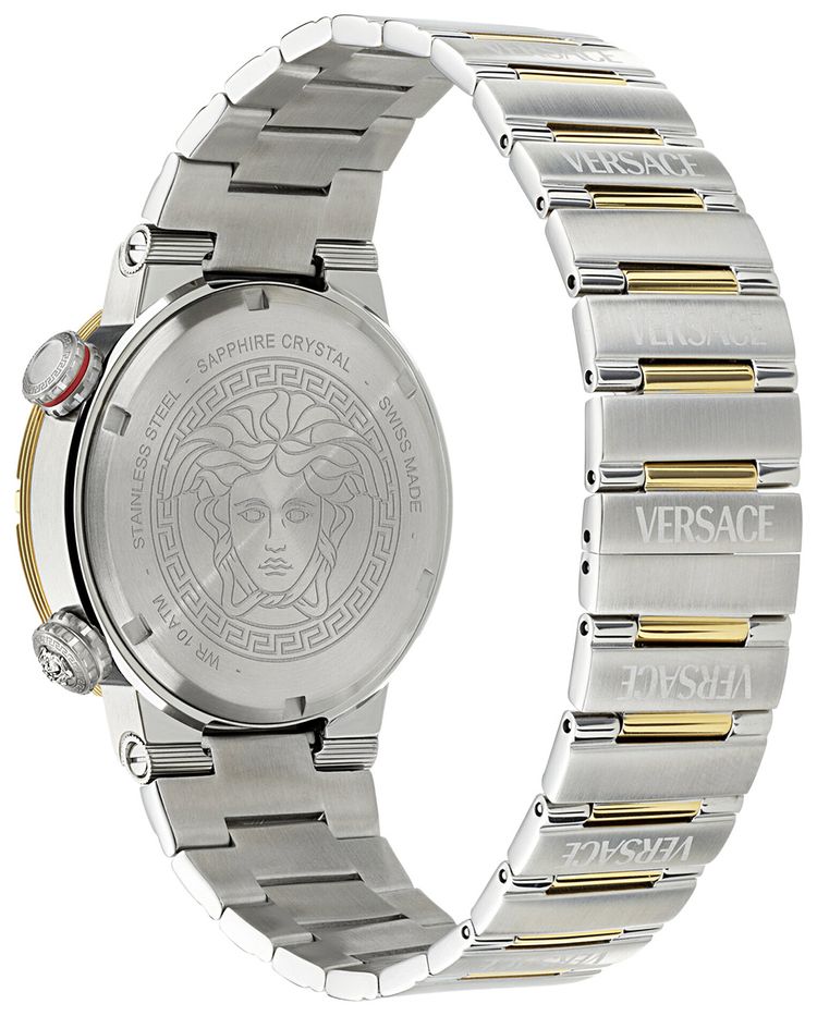 Versace Greca Logo Diver Bracelet Watch Two Tone