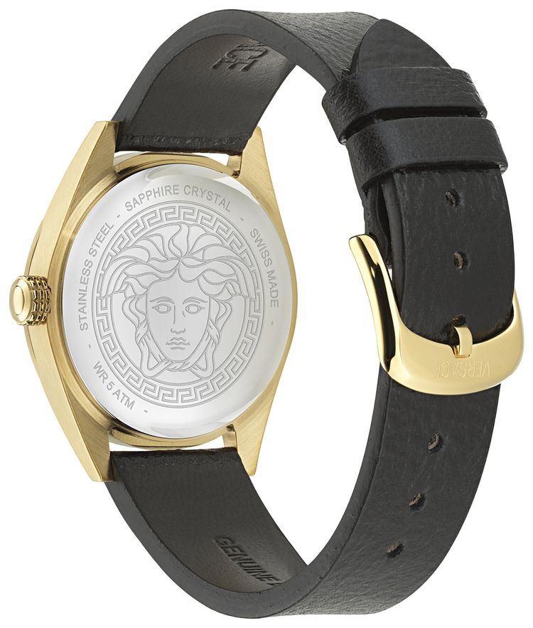 Versace V Code Leather Watch Gold