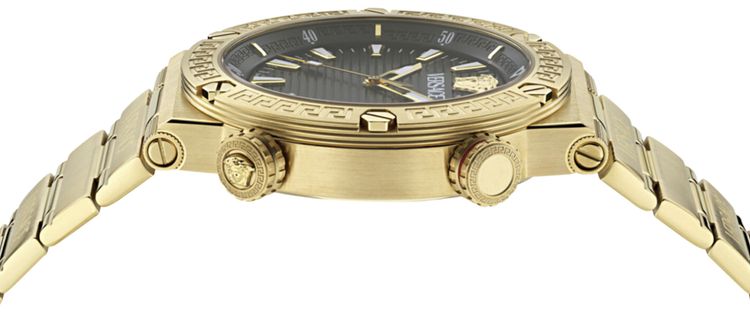 Versace Greca Logo Diver Bracelet Watch Gold