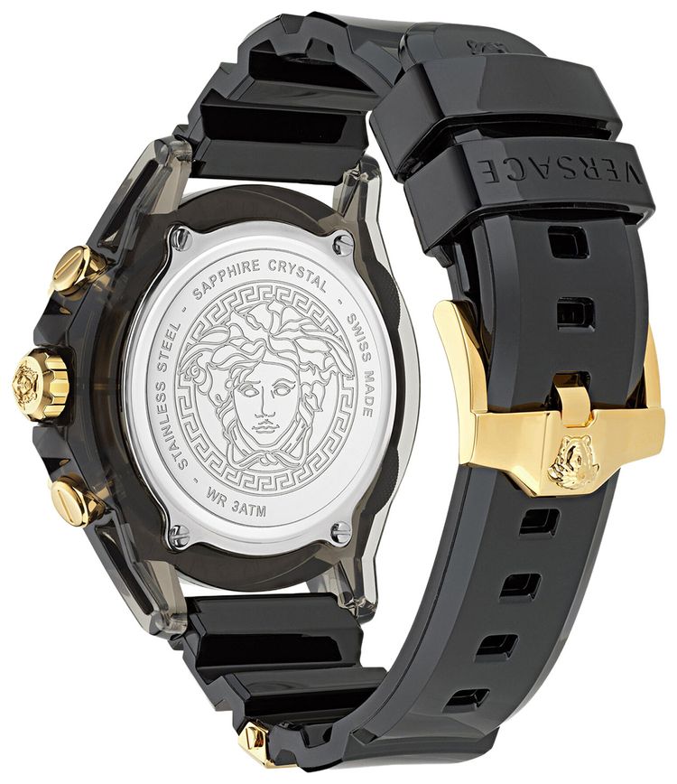 Versace Icon Active Diamond Watch Black