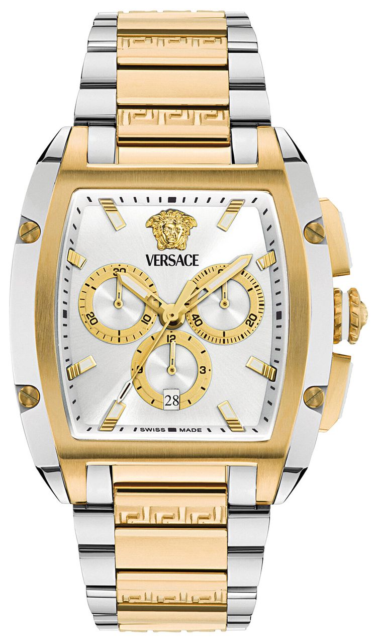 Versace Dominus Chronograph Watch Two Tone
