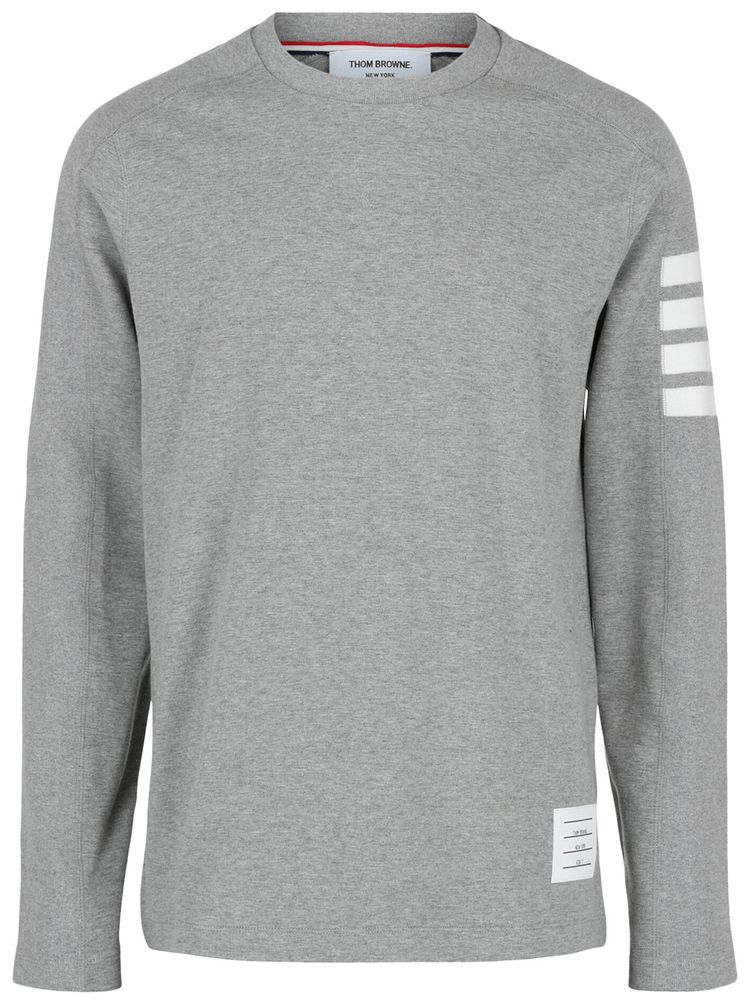 Thom Browne Milano Cotton 4 Bar T Shirt Grey