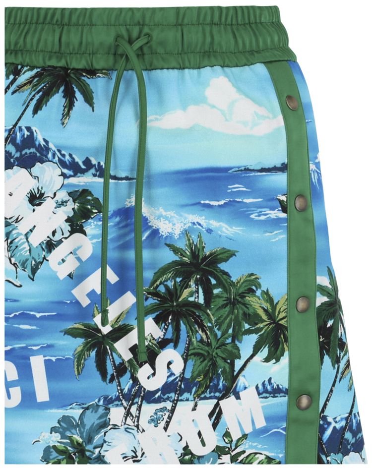 Gucci Hawaiian Printed Knee Length Skirt BlueMulticolor