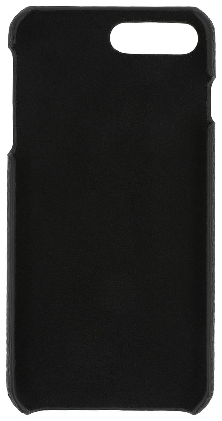 Gucci Printed Logo Leather iPhone 8 Plus Case BlackMulticolor