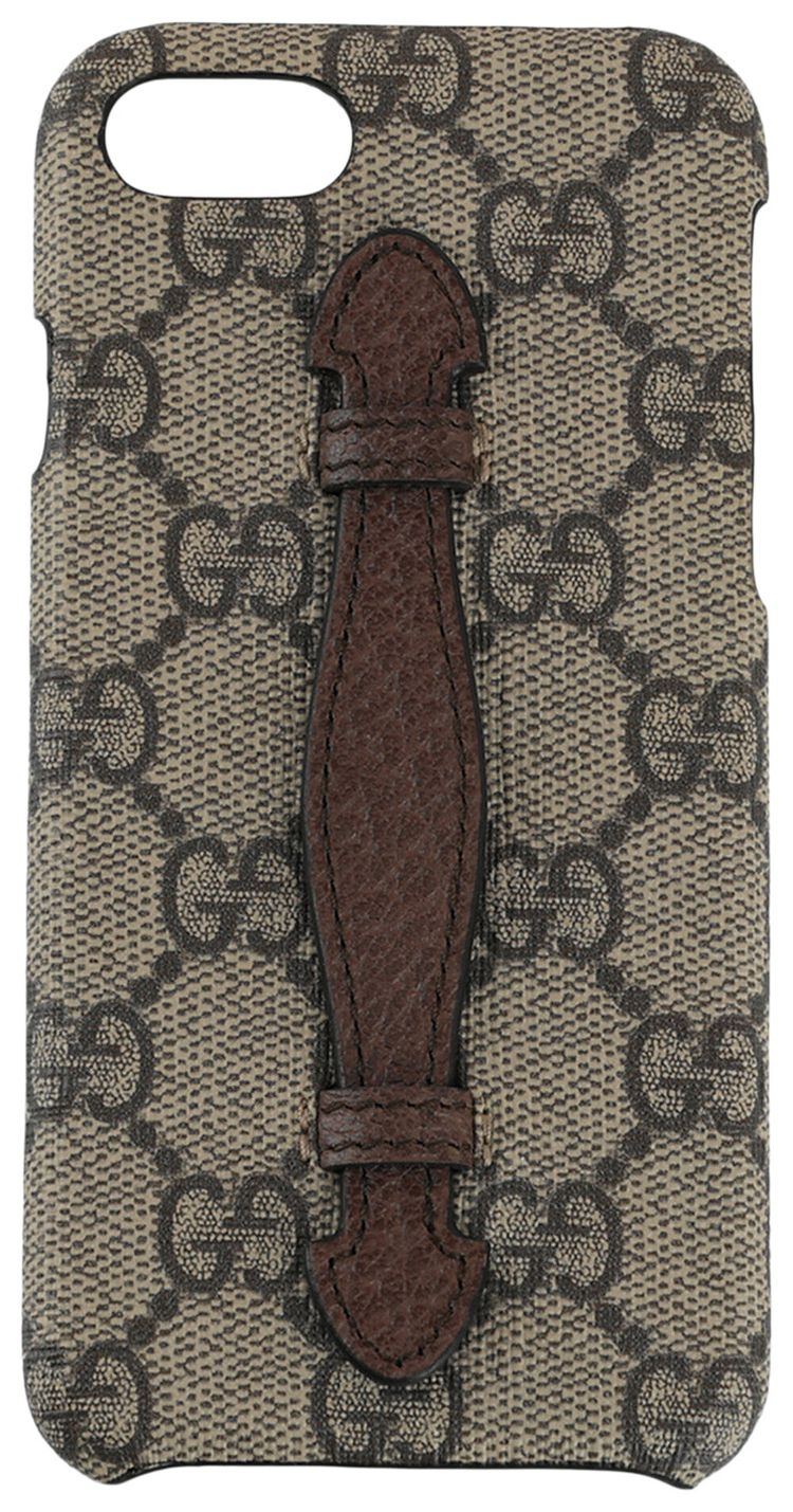 Gucci GG Supreme Selleria iPhone 8 Case Tan