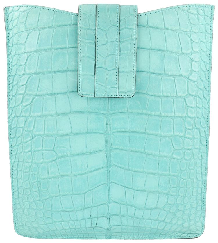 Gucci Vintage iPad Crocodile Case Jade