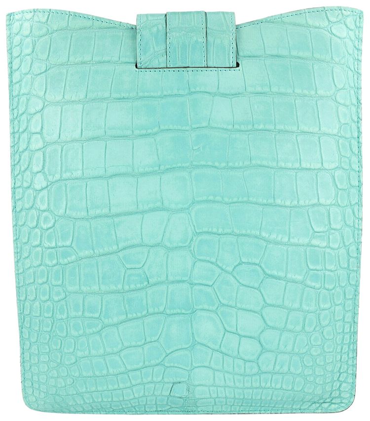 Gucci Vintage iPad Crocodile Case Jade