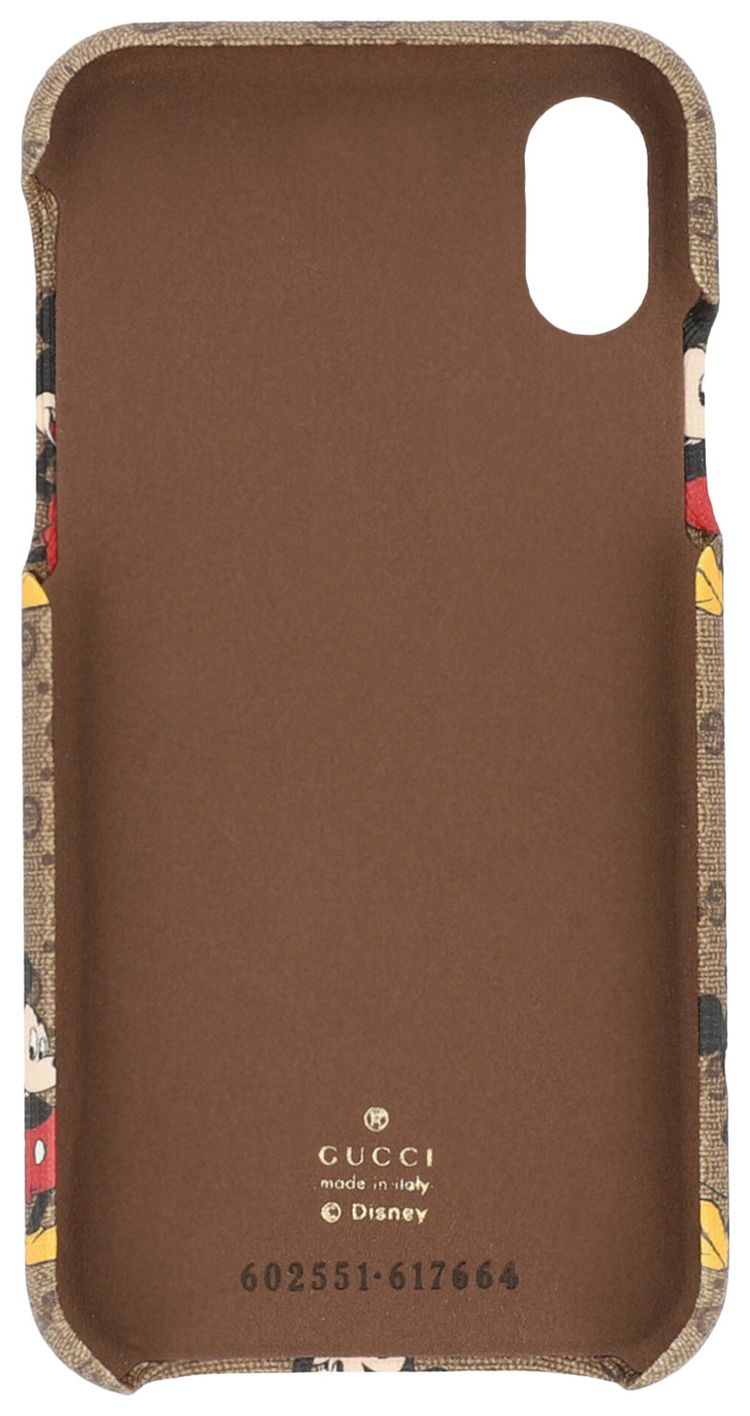 Gucci GG Supreme Mickey iPhone XXS Case Brown
