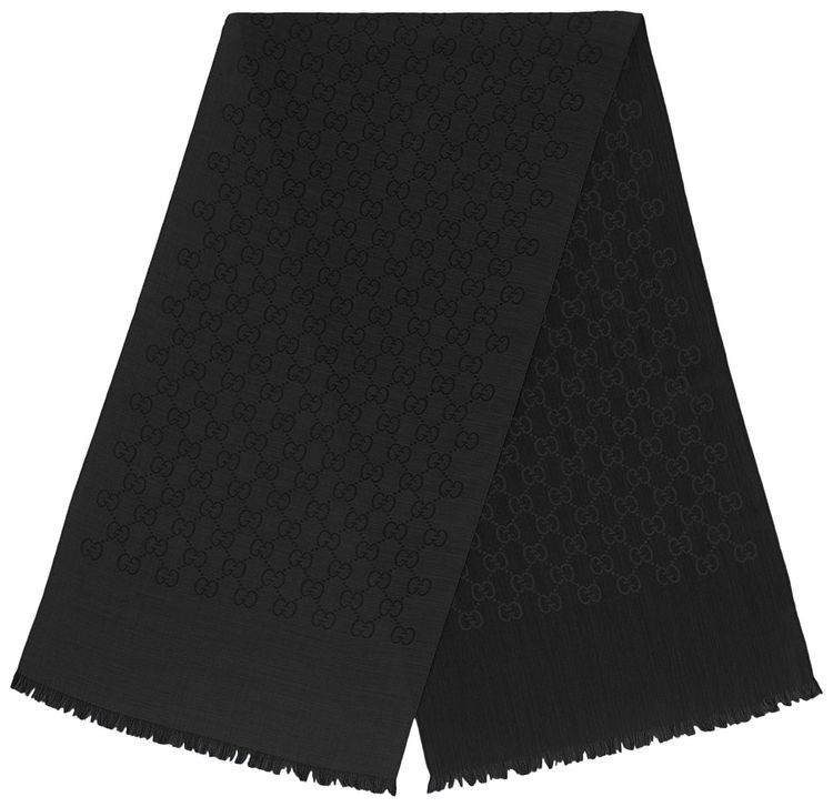 Gucci GG Logo Scarf Black