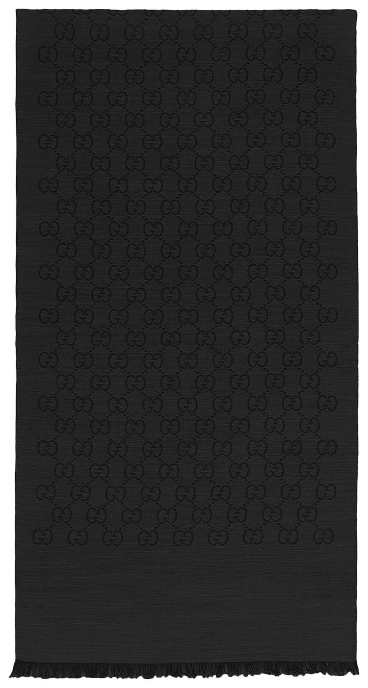Gucci GG Logo Scarf Black