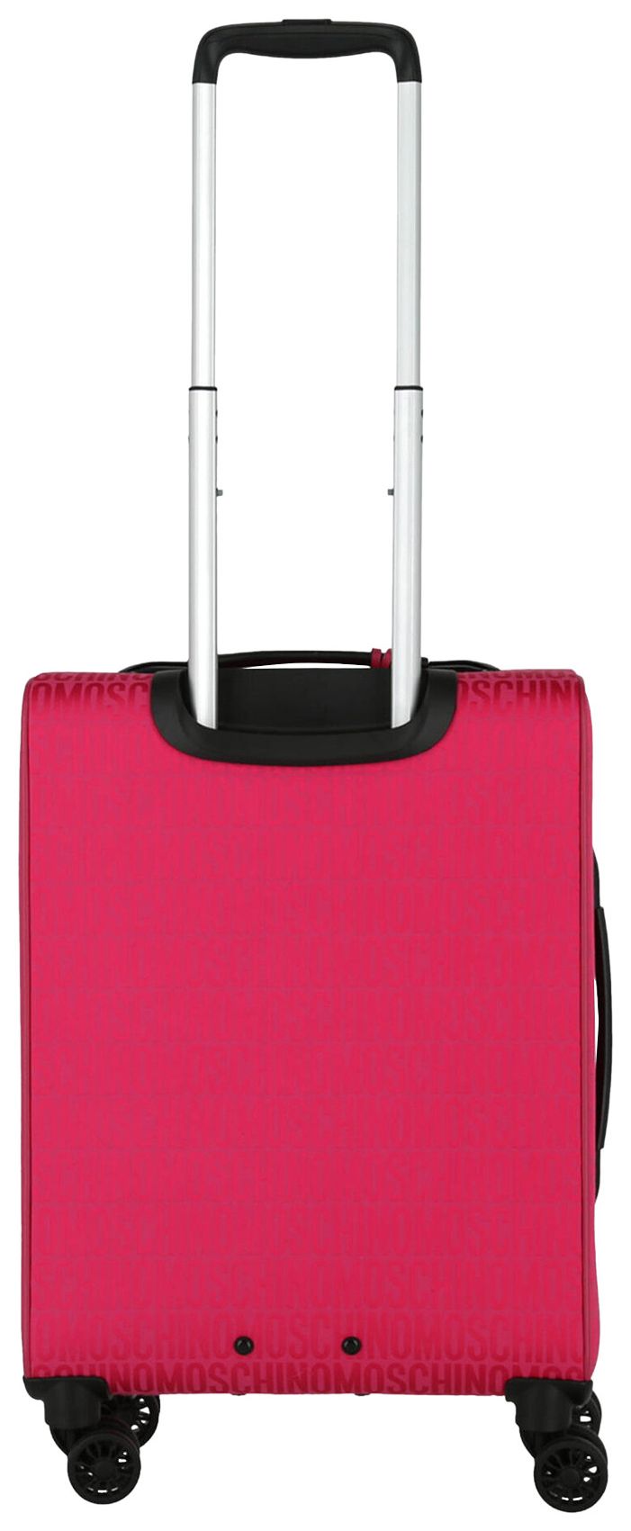 Moschino All Over Logo Trolley Case Fuchsia
