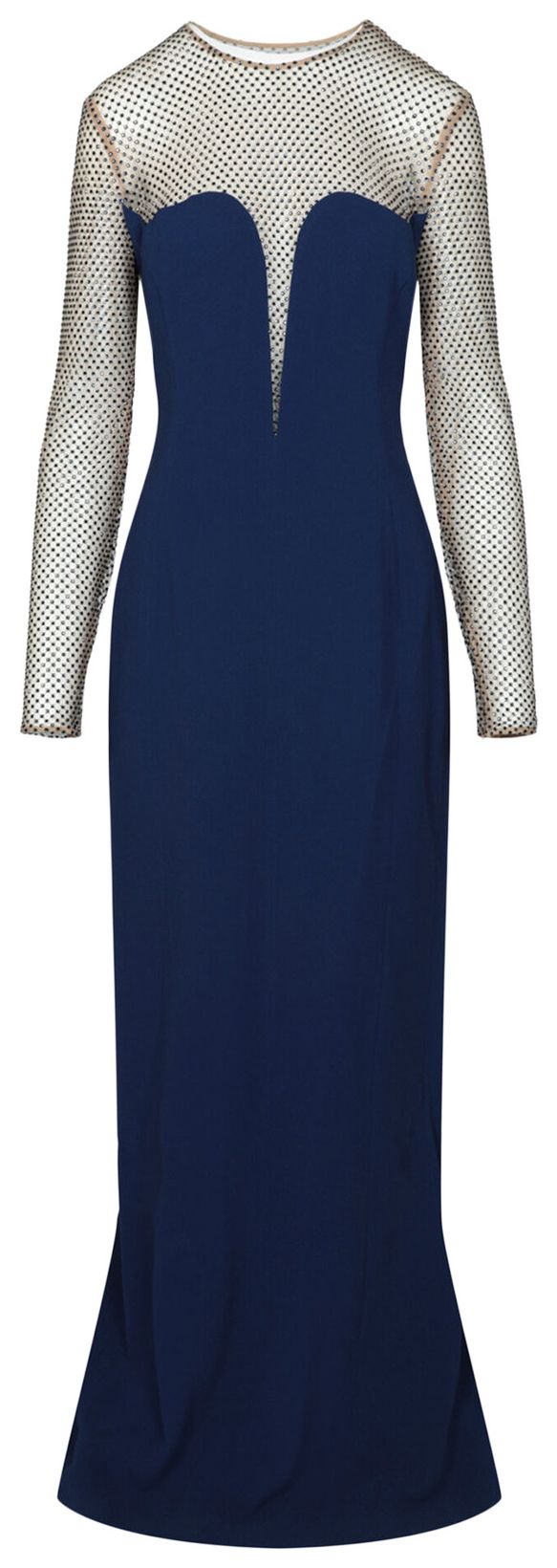 Stella McCartney Myah Embellished Long Sleeve Gown Blue
