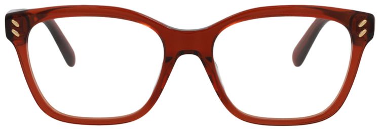 Stella McCartney Square Frame Acetate Optical Frames RedTransparent