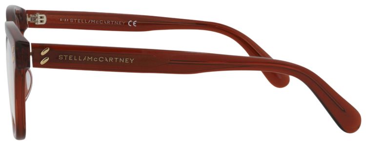 Stella McCartney Square Frame Acetate Optical Frames RedTransparent
