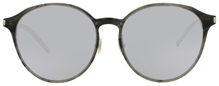 Saint Laurent Round Frame Acetate Sunglasses GreySilver
