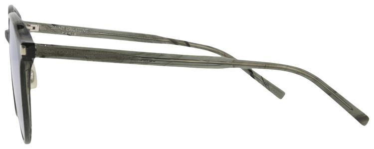 Saint Laurent Round Frame Acetate Sunglasses GreySilver