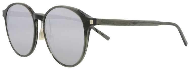 Saint Laurent Round Frame Acetate Sunglasses GreySilver