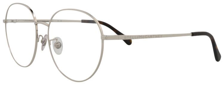 Stella McCartney Round Frame Metal Optical Frames PalladiumTransparent