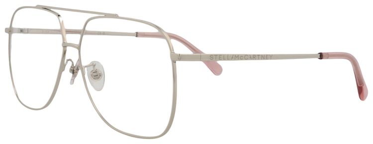 Stella McCartney Aviator Frame Metal Optical Frames PalladiumTransparent