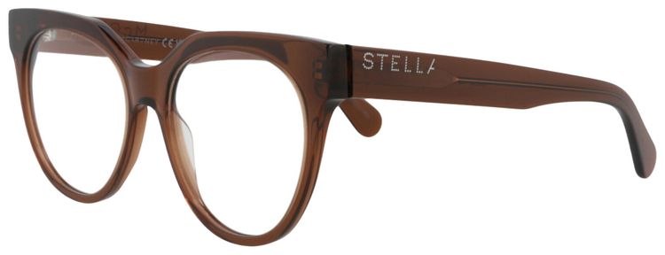 Stella McCartney Cat Eye Frame Acetate Optical Frames BrownTransparent