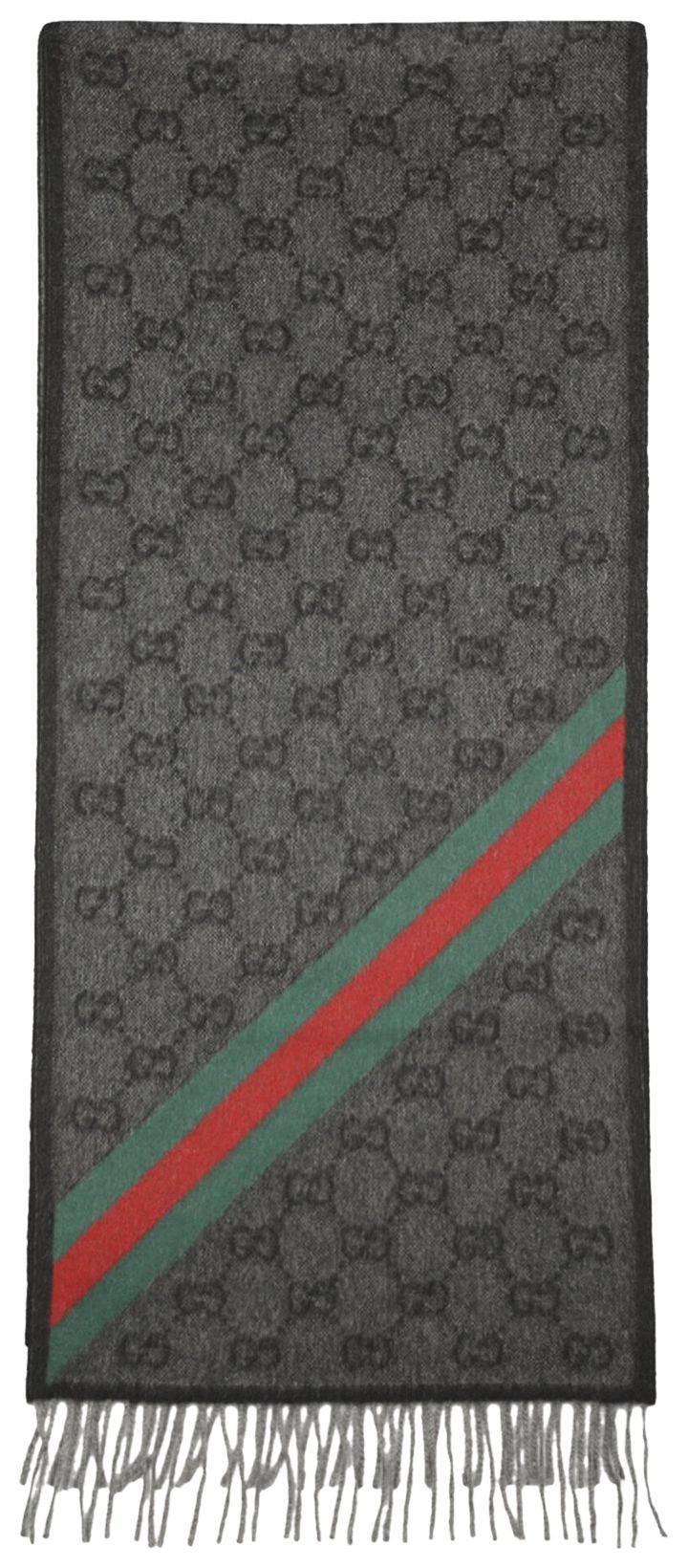 Gucci Nikky Wool Scarf LeadDark Green