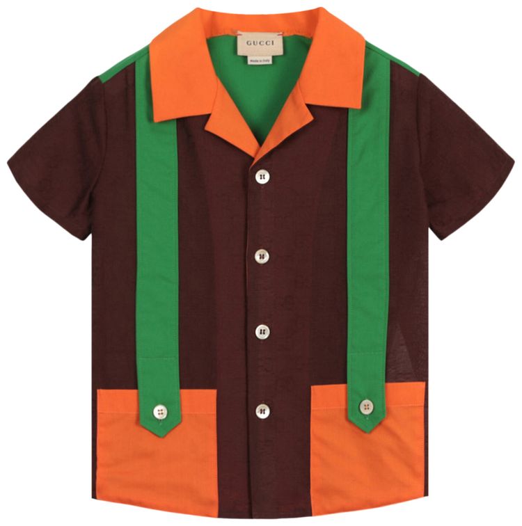 Gucci Logo Jacquard Shirt Brown