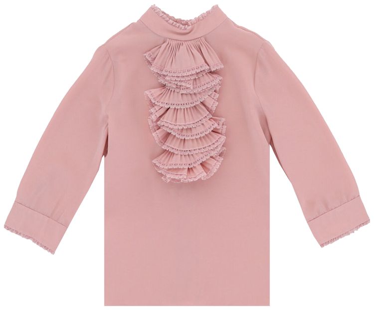 Gucci Ruffled Collard Blouse Rose