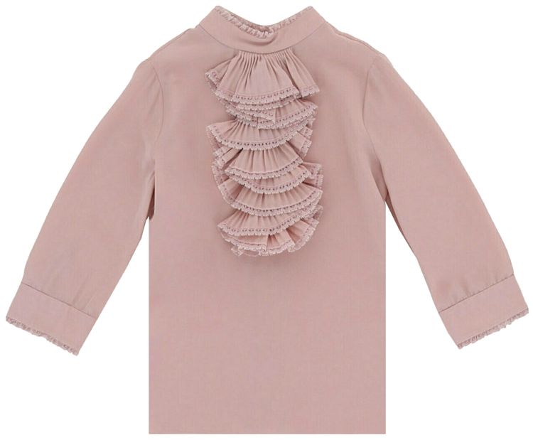 Gucci Ruffled Collard Blouse Rose