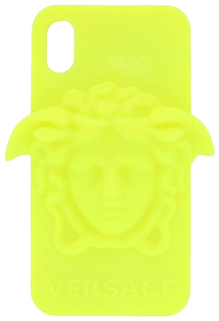 Versace Medusa Silicone iPhone XS Max Case Yellow