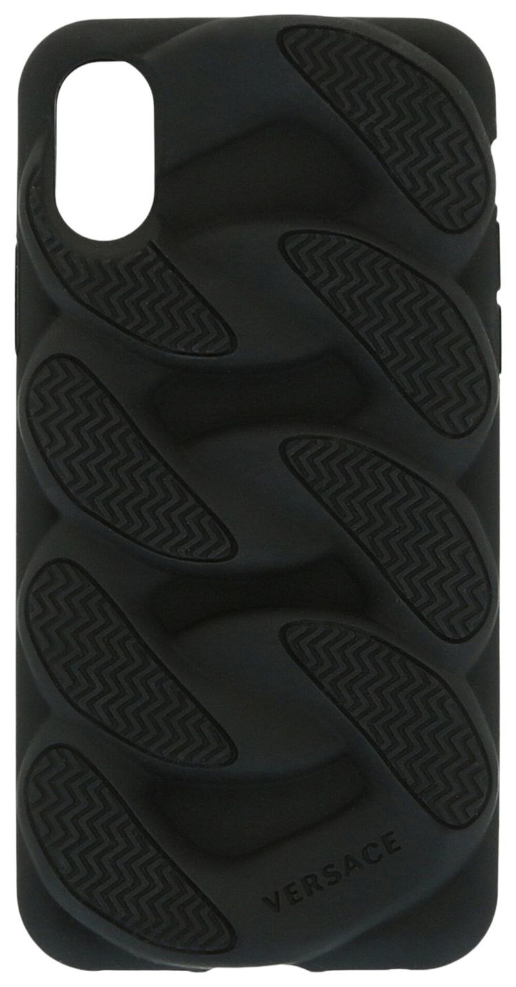 Versace Silicone Chain Reaction iPhone X Case Black