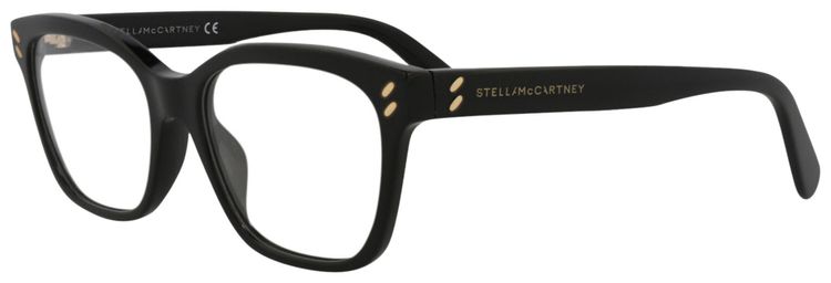 Stella McCartney Square Frame Acetate Optical Frames BlackTransparent