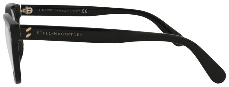 Stella McCartney Square Frame Acetate Optical Frames BlackTransparent