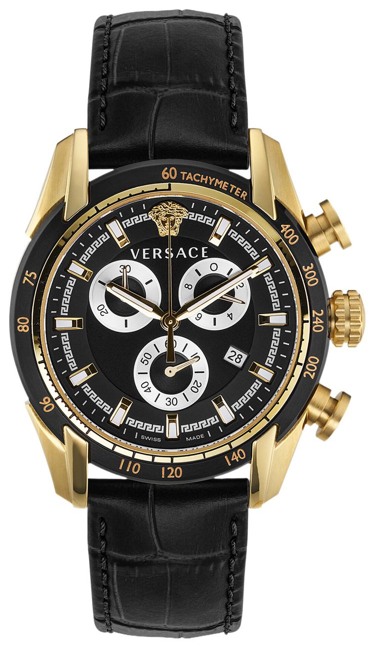 Versace V Ray Strap Watch Gold