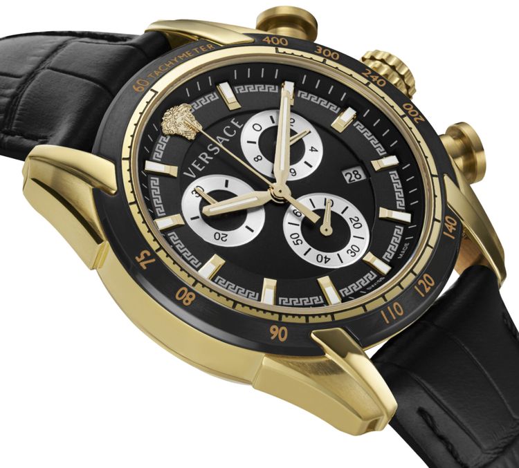 Versace V Ray Strap Watch Gold