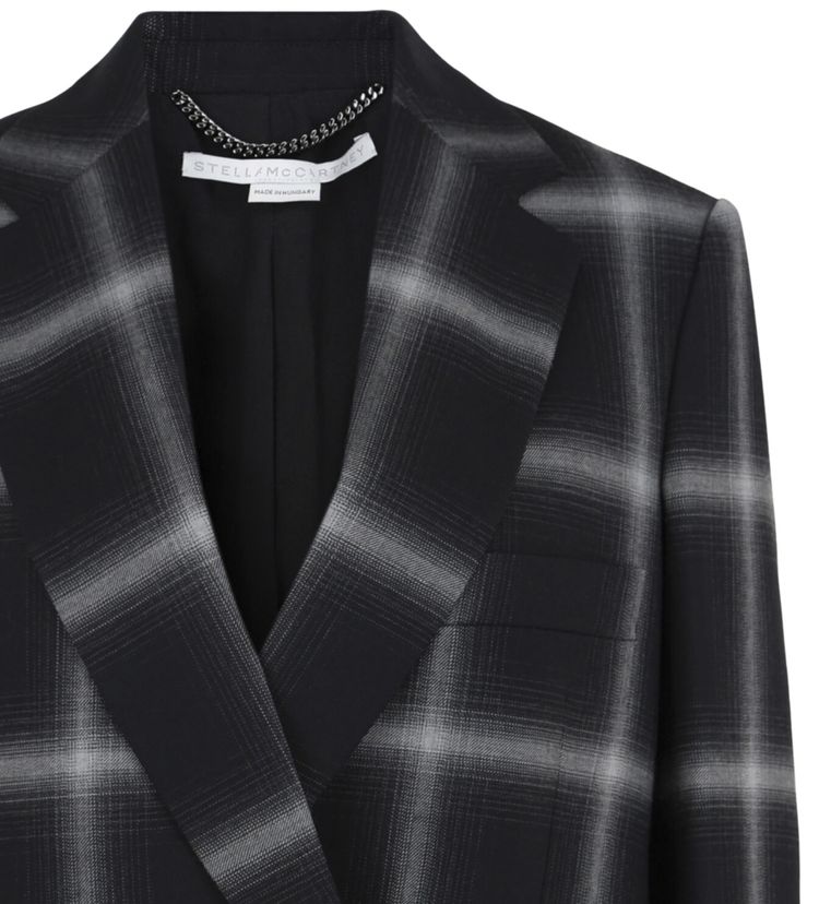 Stella McCartney Rylee Single Breasted Blazer BlackGrey