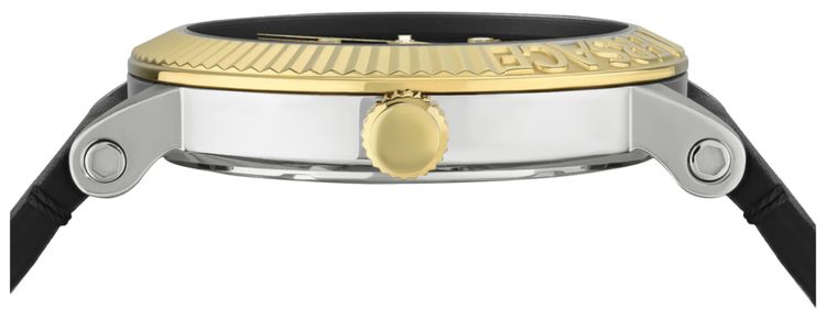 Versace V Classic Leather Watch Two Tone