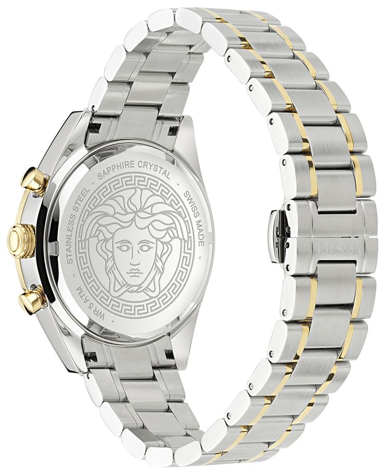 Versace V Code Chrono Bracelet Watch Two Tone