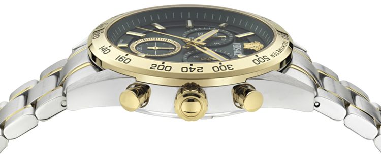 Versace V Code Chrono Bracelet Watch Two Tone