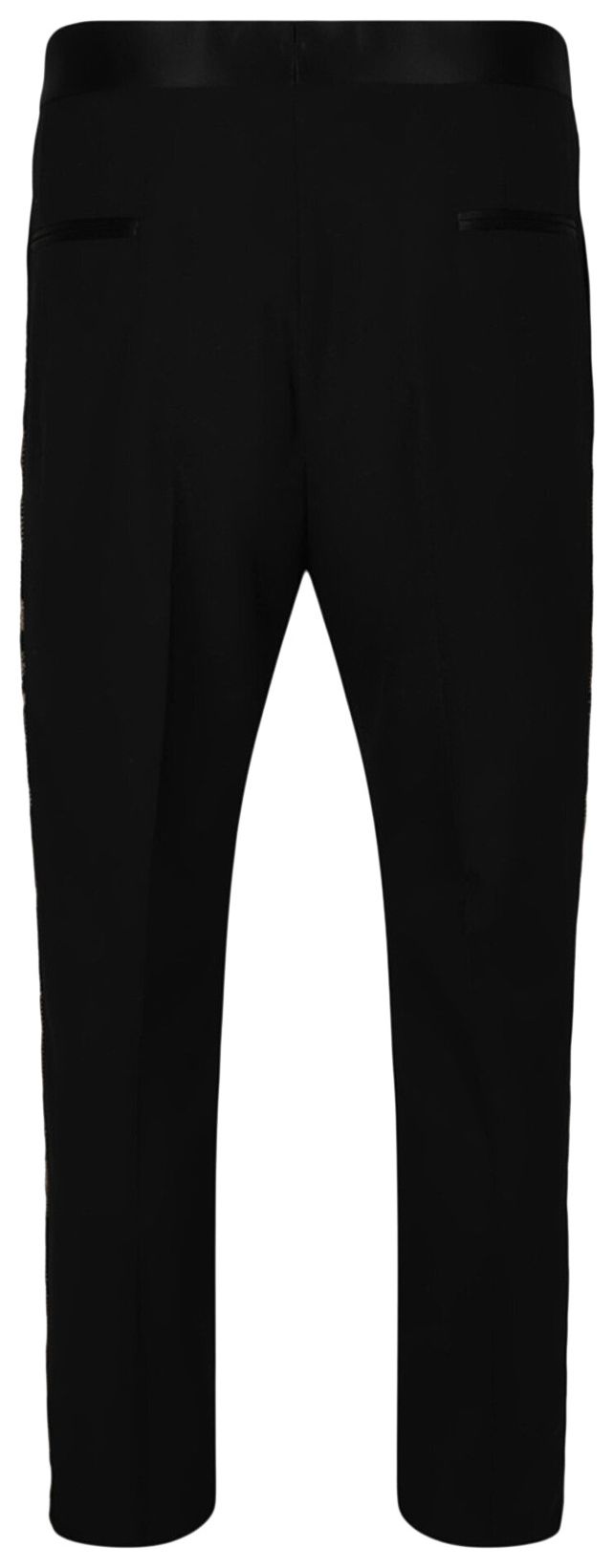 Versace Embellished Panel Formal Pants Black