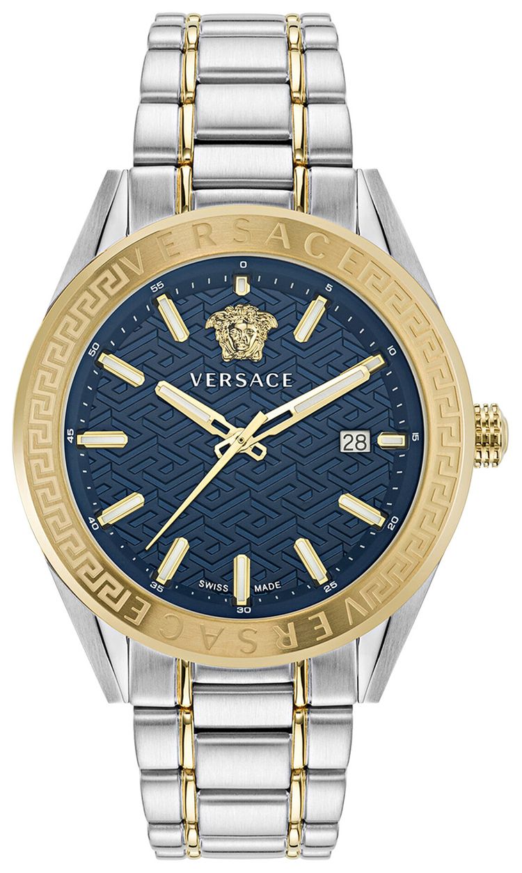 Versace V Code Bracelet Watch Two Tone