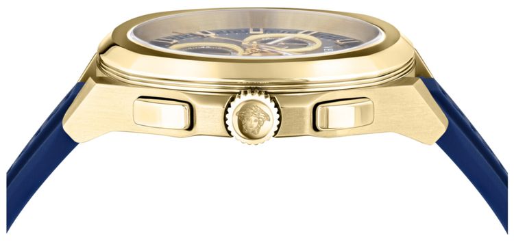 Versace Geo Chrono Silicone Watch Gold