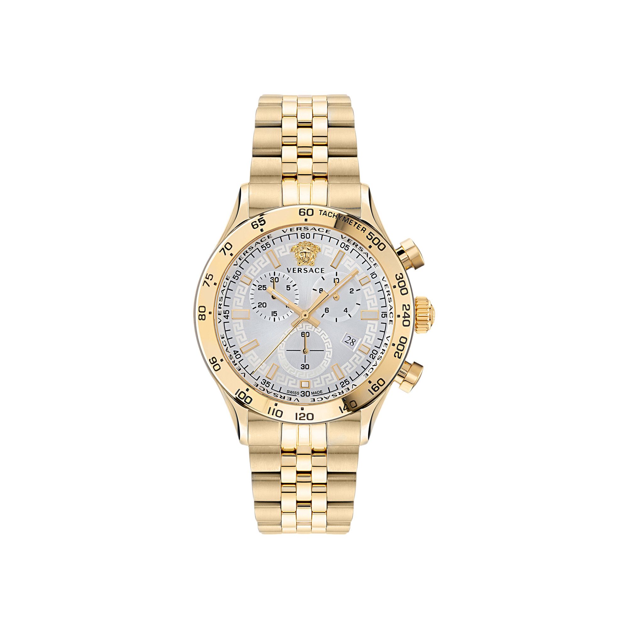 Buy Versace Hellenyium Chrono Bracelet Watch 'Gold' - VE2U01124 | GOAT