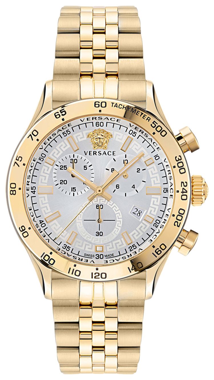Versace Hellenyium Chrono Bracelet Watch Gold