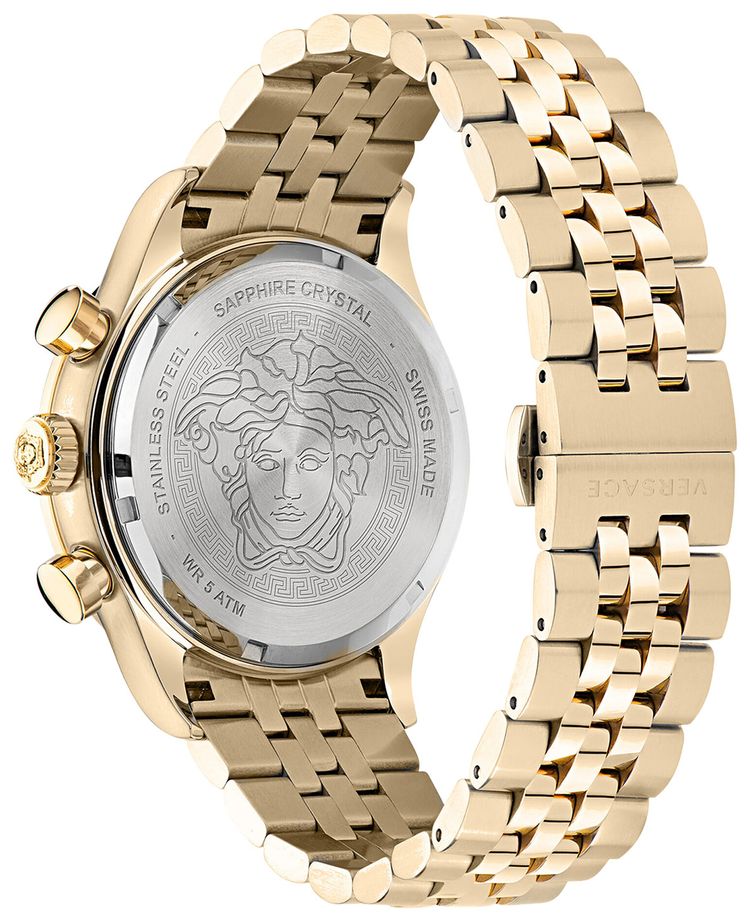 Versace Hellenyium Chrono Bracelet Watch Gold