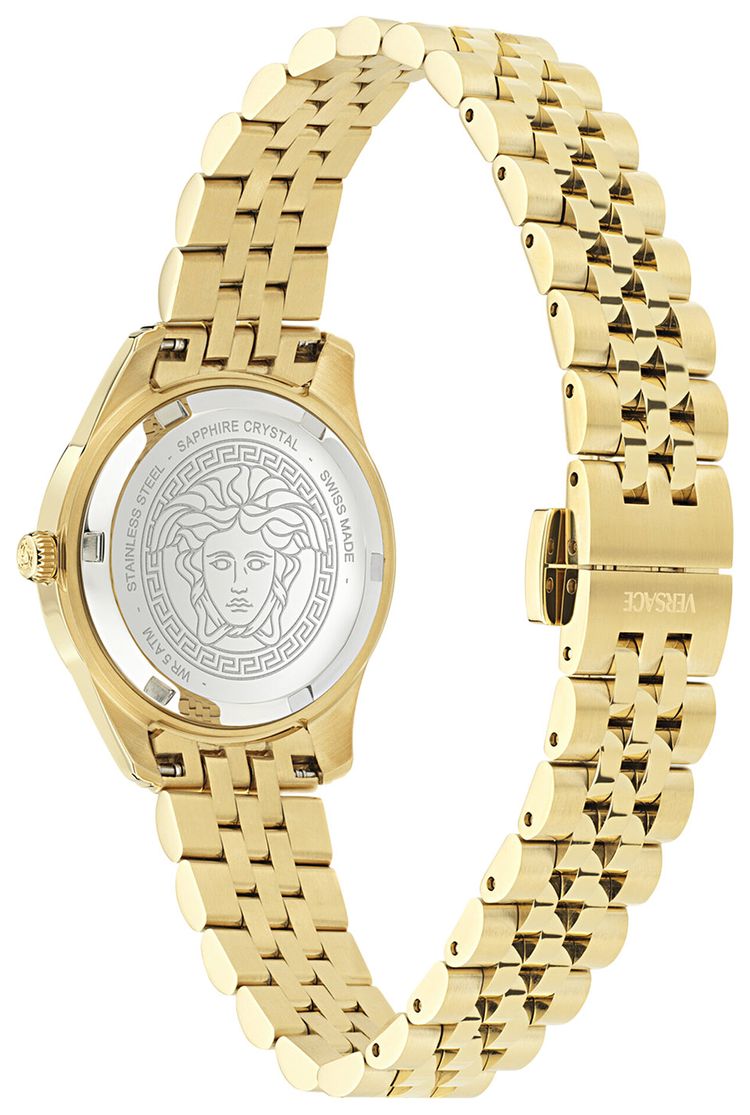 Versace Greca Time Petite Bracelet Watch Gold