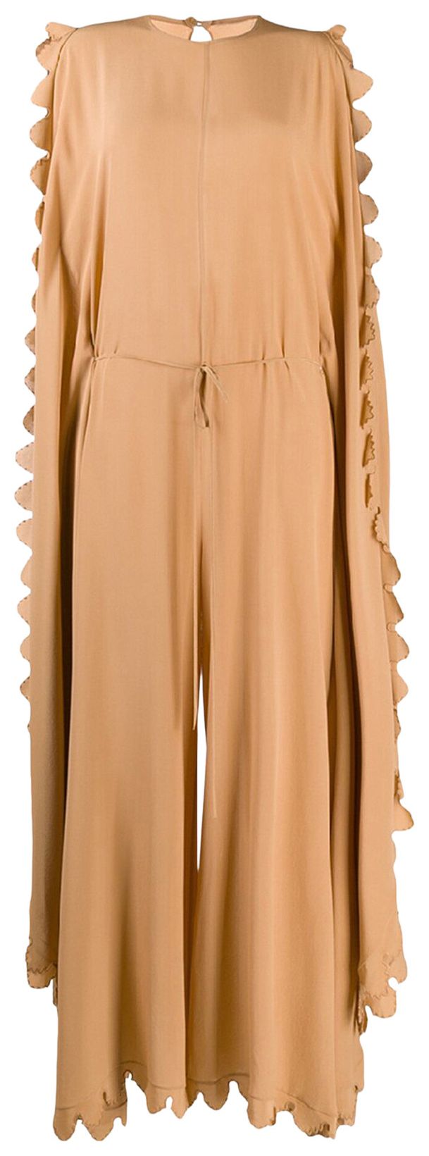 Stella McCartney Bobbi All In One Petal Edged Jumpsuit Soft Camel