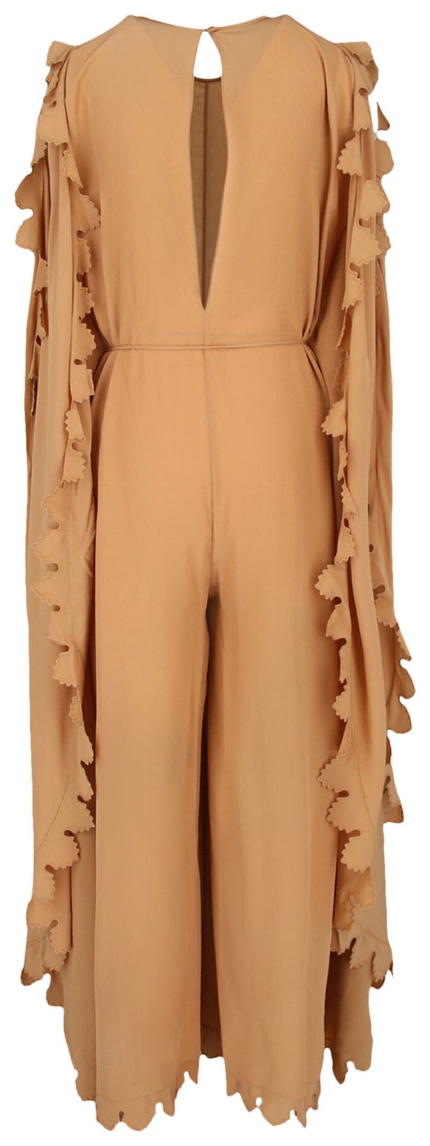 Stella McCartney Bobbi All In One Petal Edged Jumpsuit Soft Camel