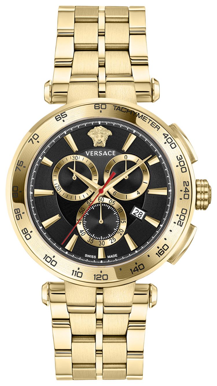 Versace Aion Chrono Bracelet Watch Gold
