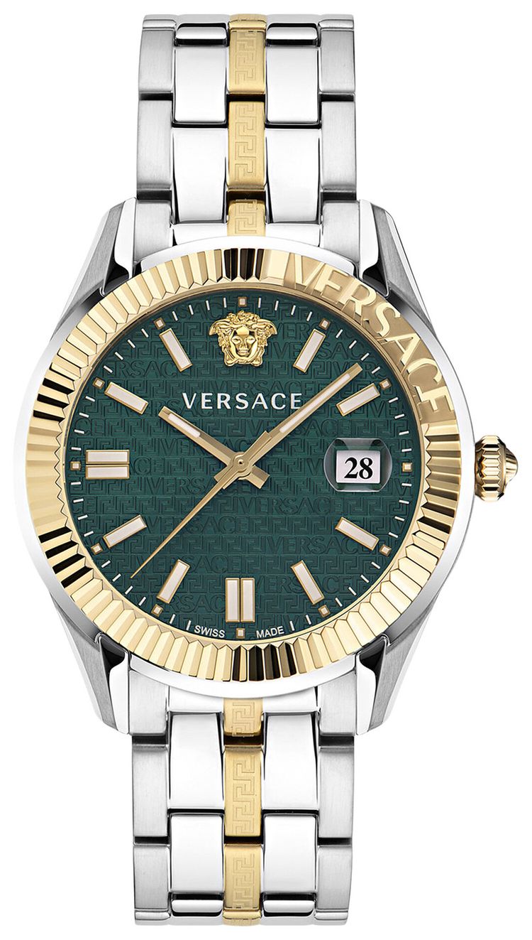 Versace Greca Time Bracelet Watch Two Tone
