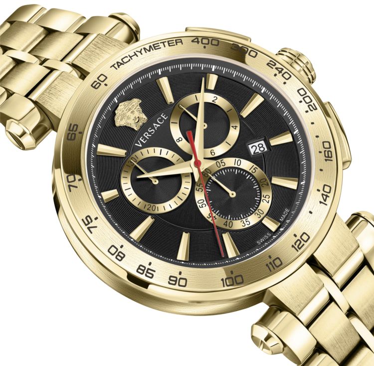 Versace Aion Chrono Bracelet Watch Gold